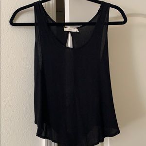 Blank tank top with exposed back